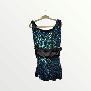 Weissman Style 5506 Dance Ballet Costume Blue top LC Large